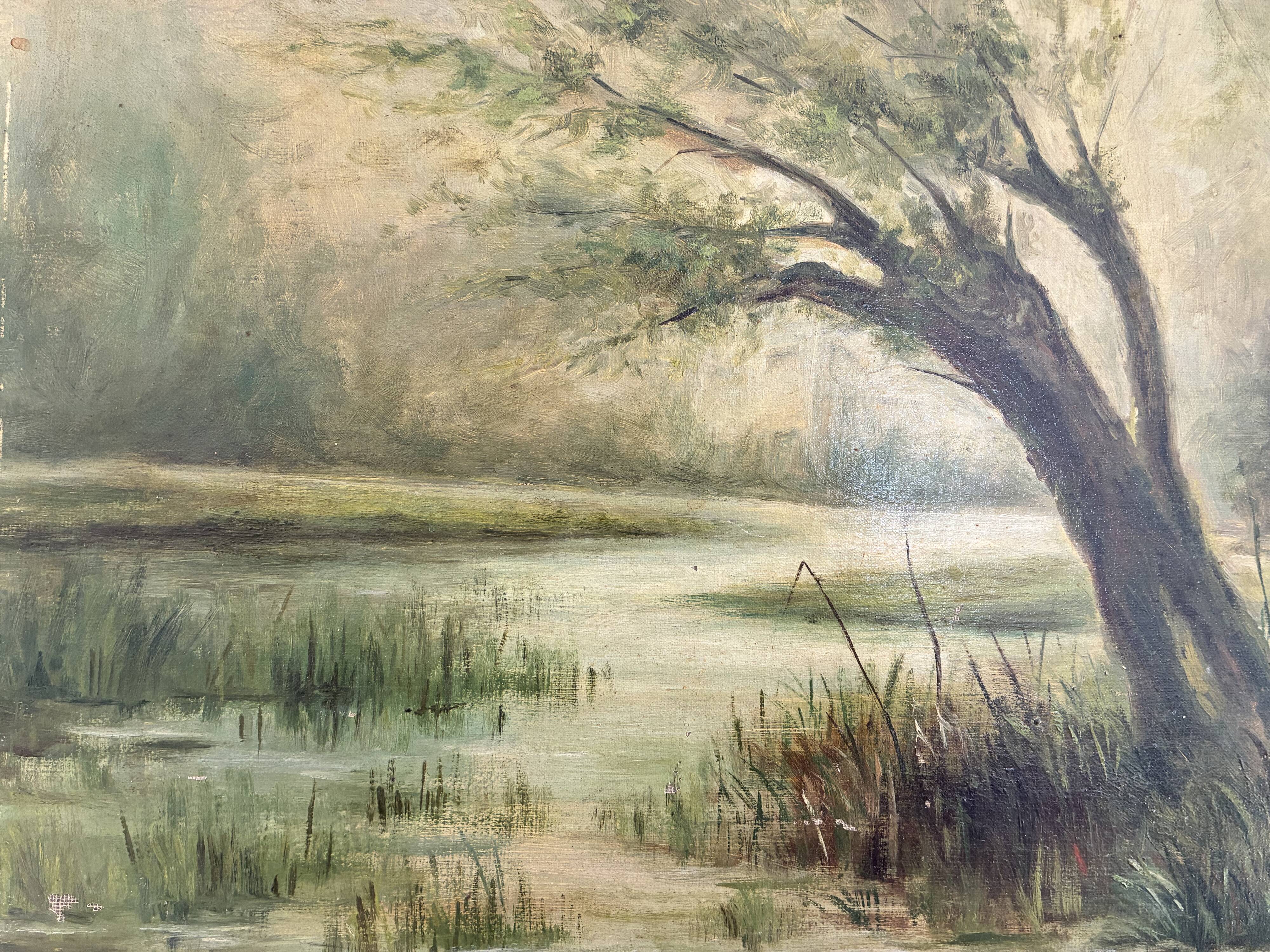 Oil painting on canvas from the early 20th century.