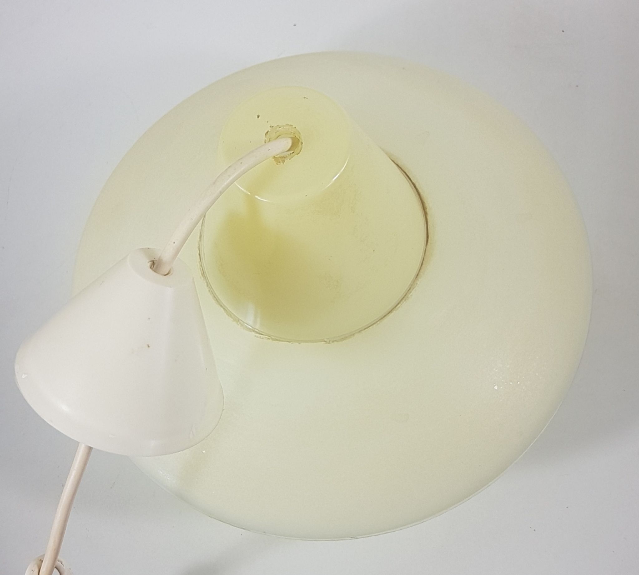 Vintage glass hanging lamp circa 1960