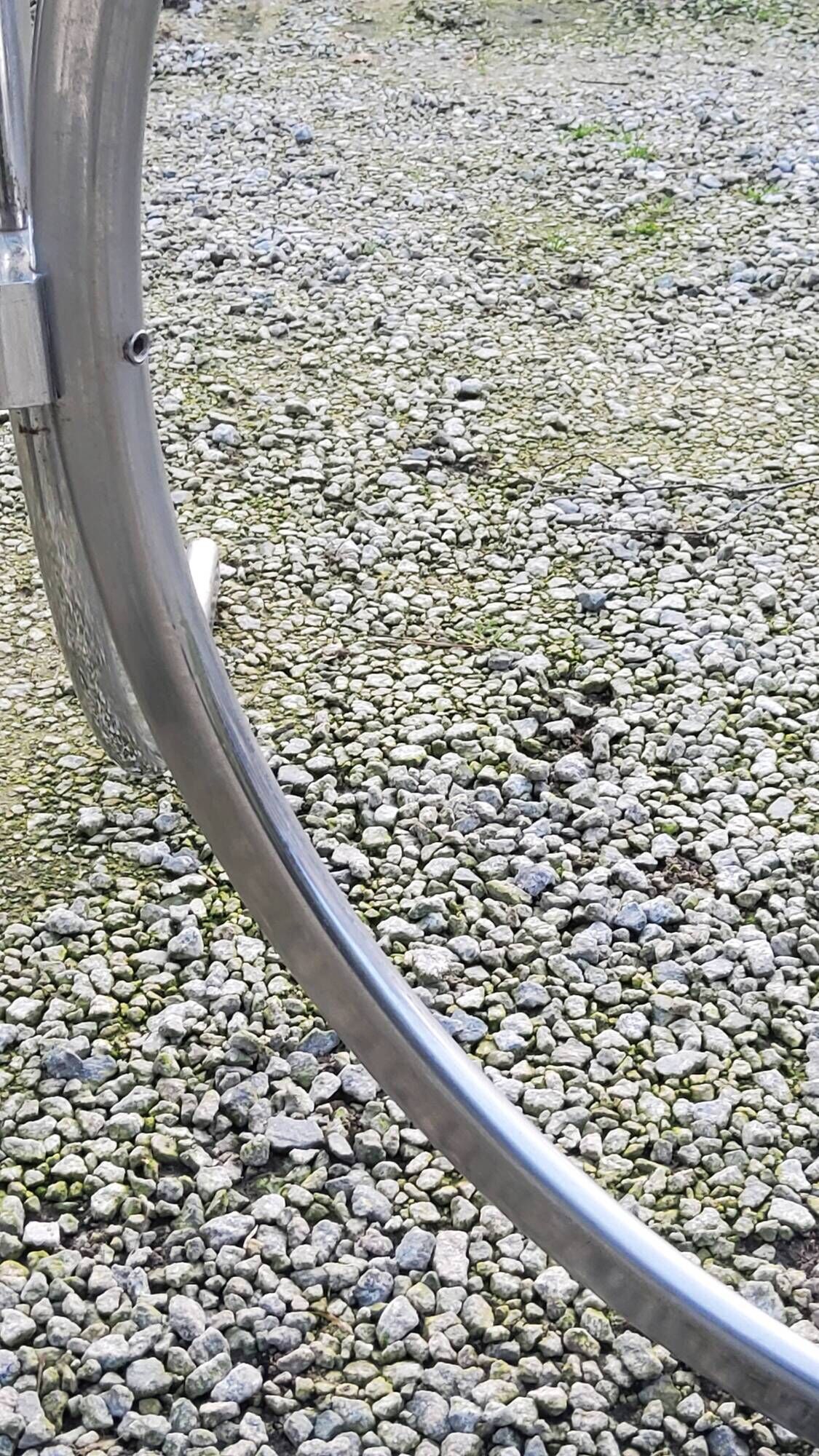 Designer table from the 70s, smoked glass top, chrome base
