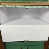 Green leather and walnut cardboard Louis Philippe