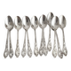 12 small silver-plated metal teaspoons "Cocoa" by Boulenger