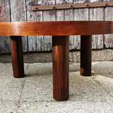 Round herbarium coffee table, vintage 60s