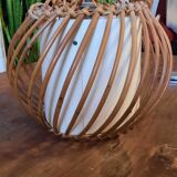 Vintage wicker pendant lamp