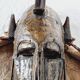 African mask from Mali of the N'Tomo tribe of Marka covered in engraved brass.
