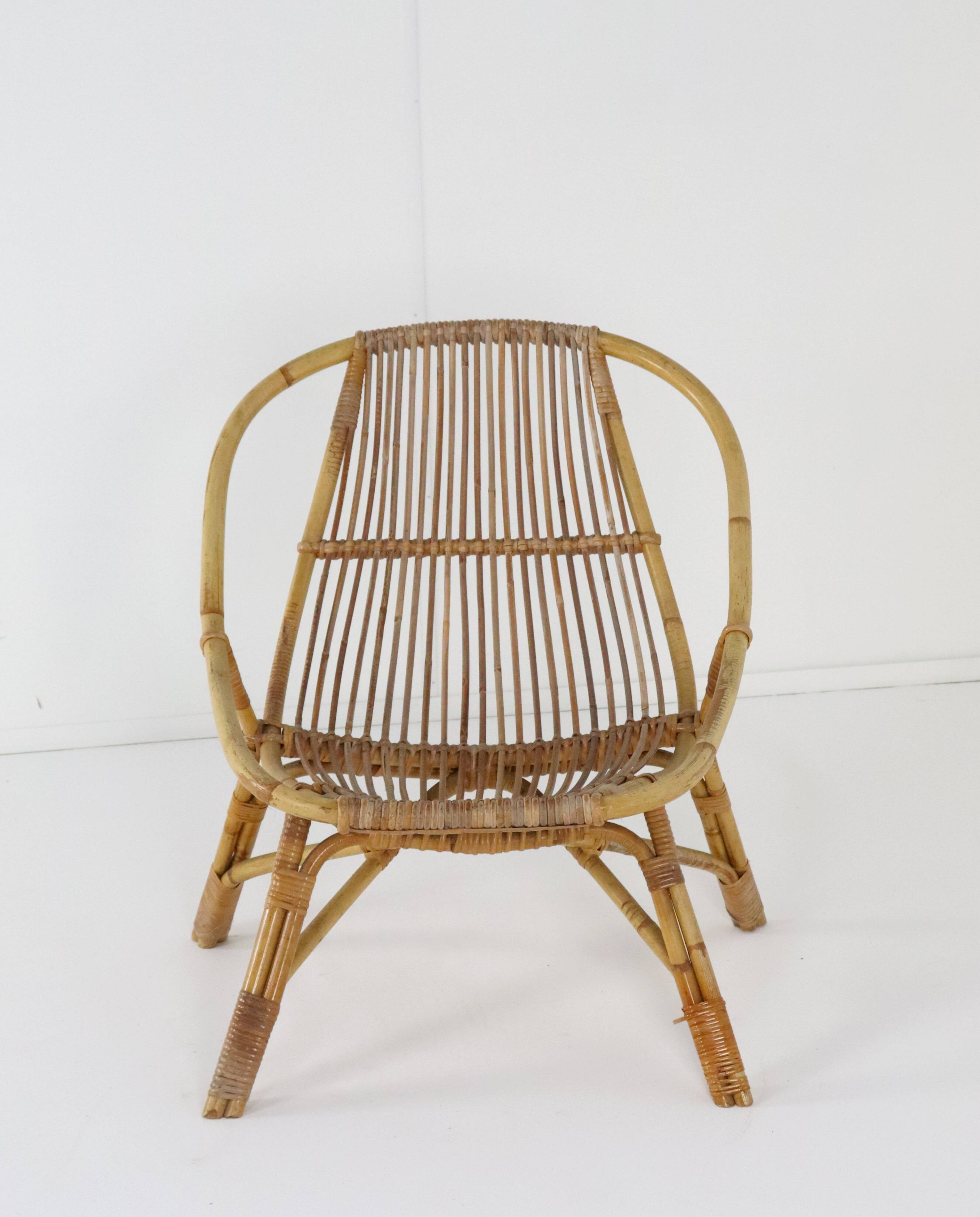 vintage jaren '60 - Rotan stoel 'Neerlon'