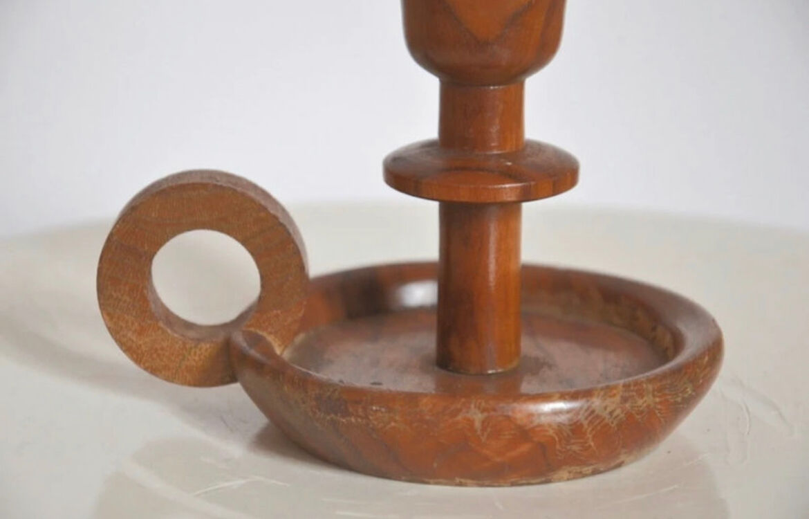 Wooden candle holder