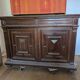Low buffet in Louis XIII style made of solid walnut – Panels in "Pointe de Diamant"