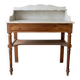 Retro wooden and marble dressing table
