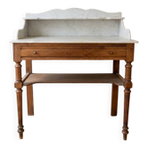 Retro wooden and marble dressing table
