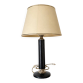 Lampe vintage pied en cuir