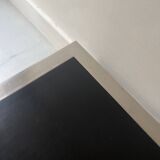 Black & brushed chrome coffee table in the style of Willy Rizzo, design 1970