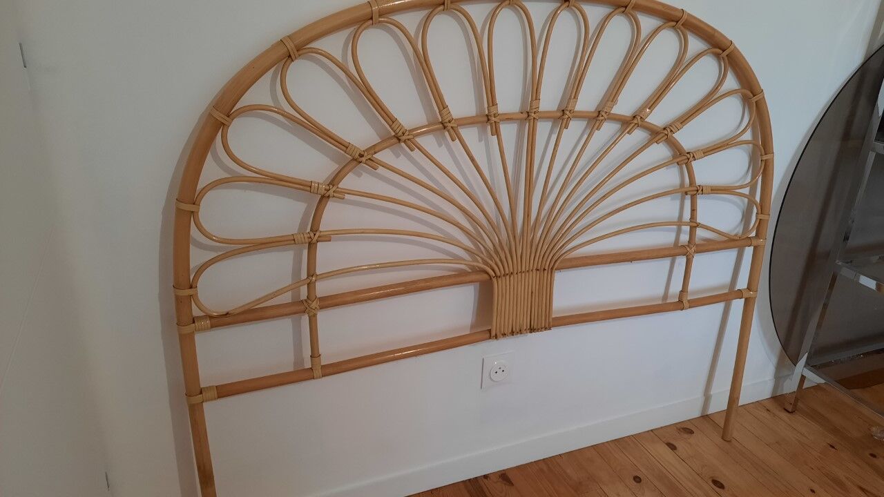 Rattan headboard