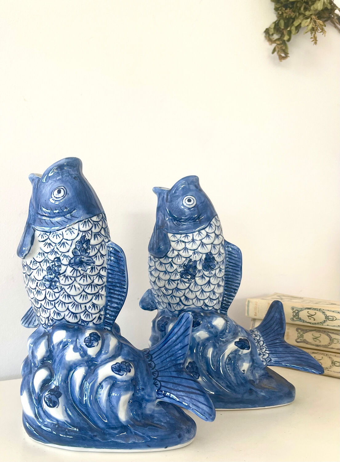 Duo of vases in antique slip