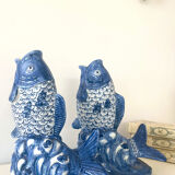 Duo de vases en barbotine ancienne