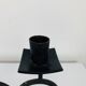 Vintage Brutalist Wrought Iron Triple Candle Holder
