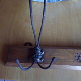 Wooden wall coat rack