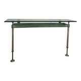 Console métal et verre, pièce unique 1980