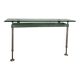 Metal and glass console, unique piece 1980