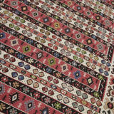 Antique Serbian Pirot Kilim Area Rug Traditional Flat Woven Rug- 200x300cm