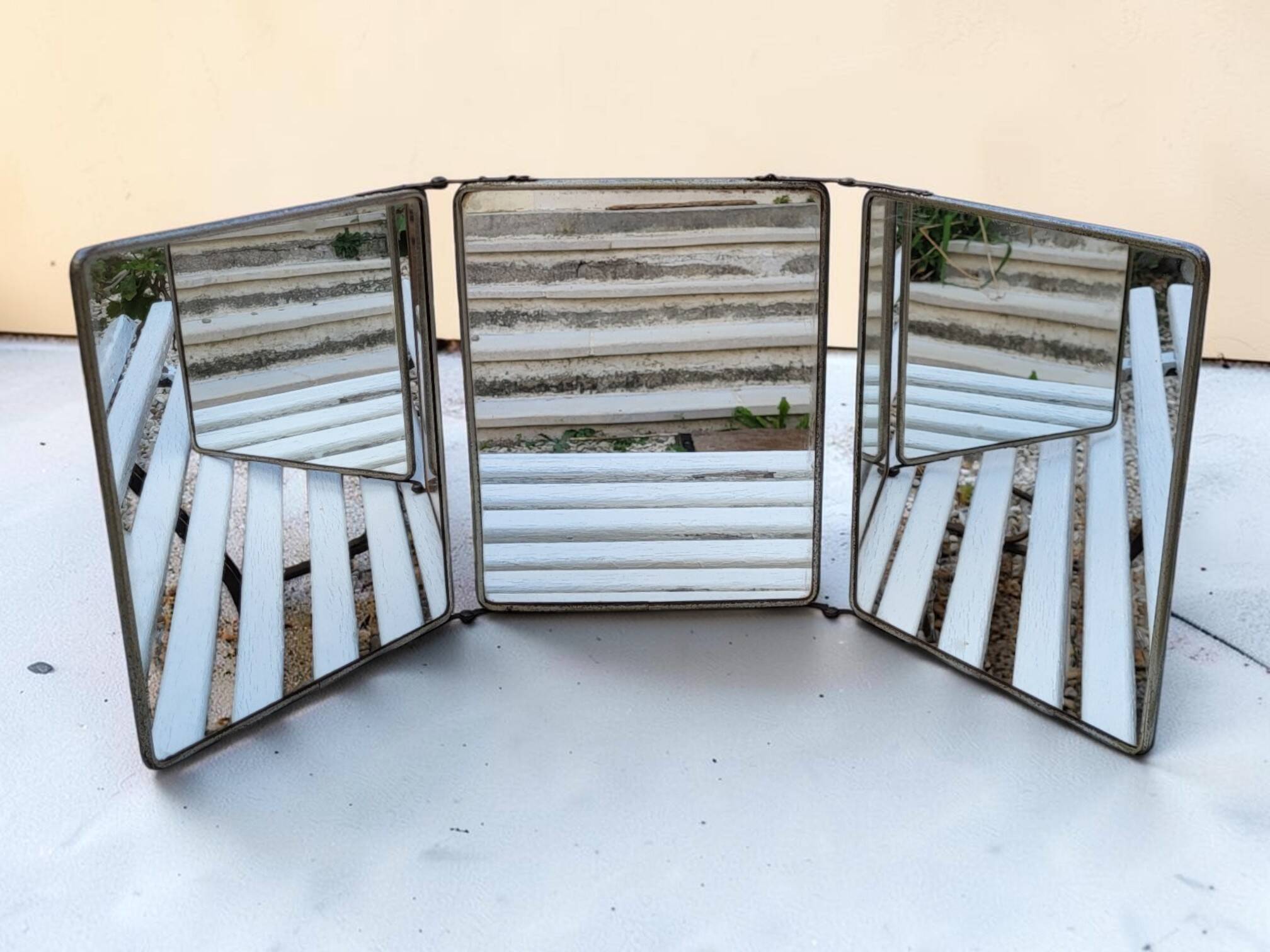 Triptych barber mirror 1950