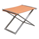 Tabouret pliant en cuir cognac et acier par Michael Christensen, années 1960.
