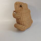 Rattan magazine rack