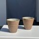 Set of 2 cups / mug Indonesian ceramic (matte brown)