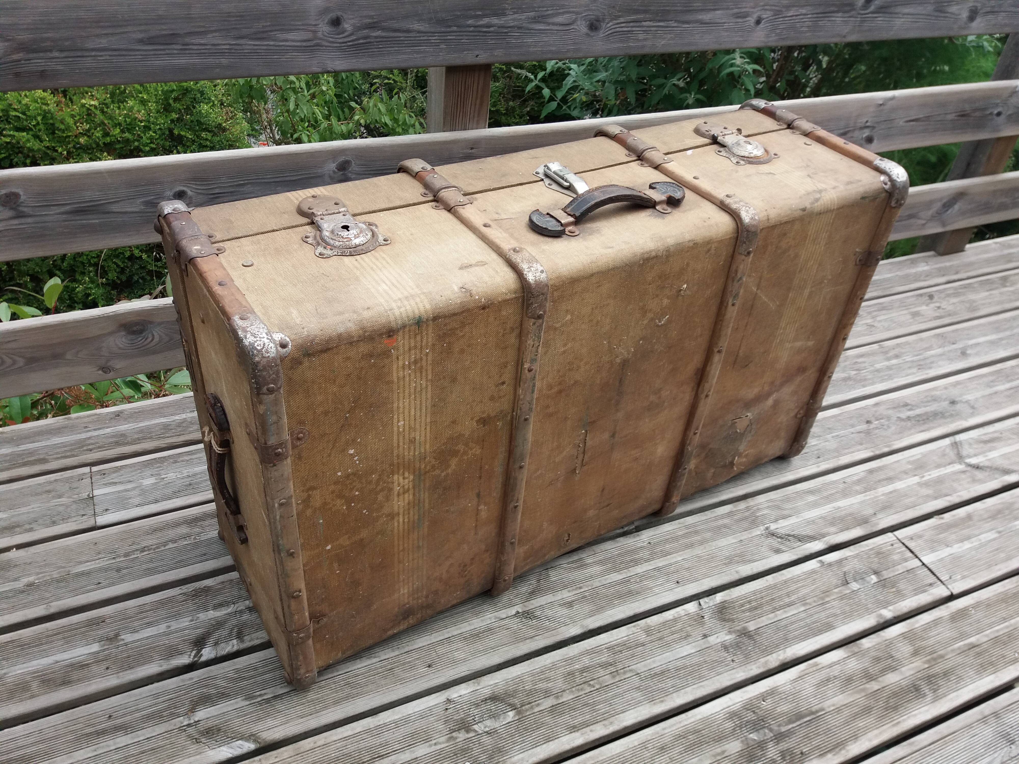 Old travel trunk