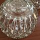 Duo of chiseled glass photophores