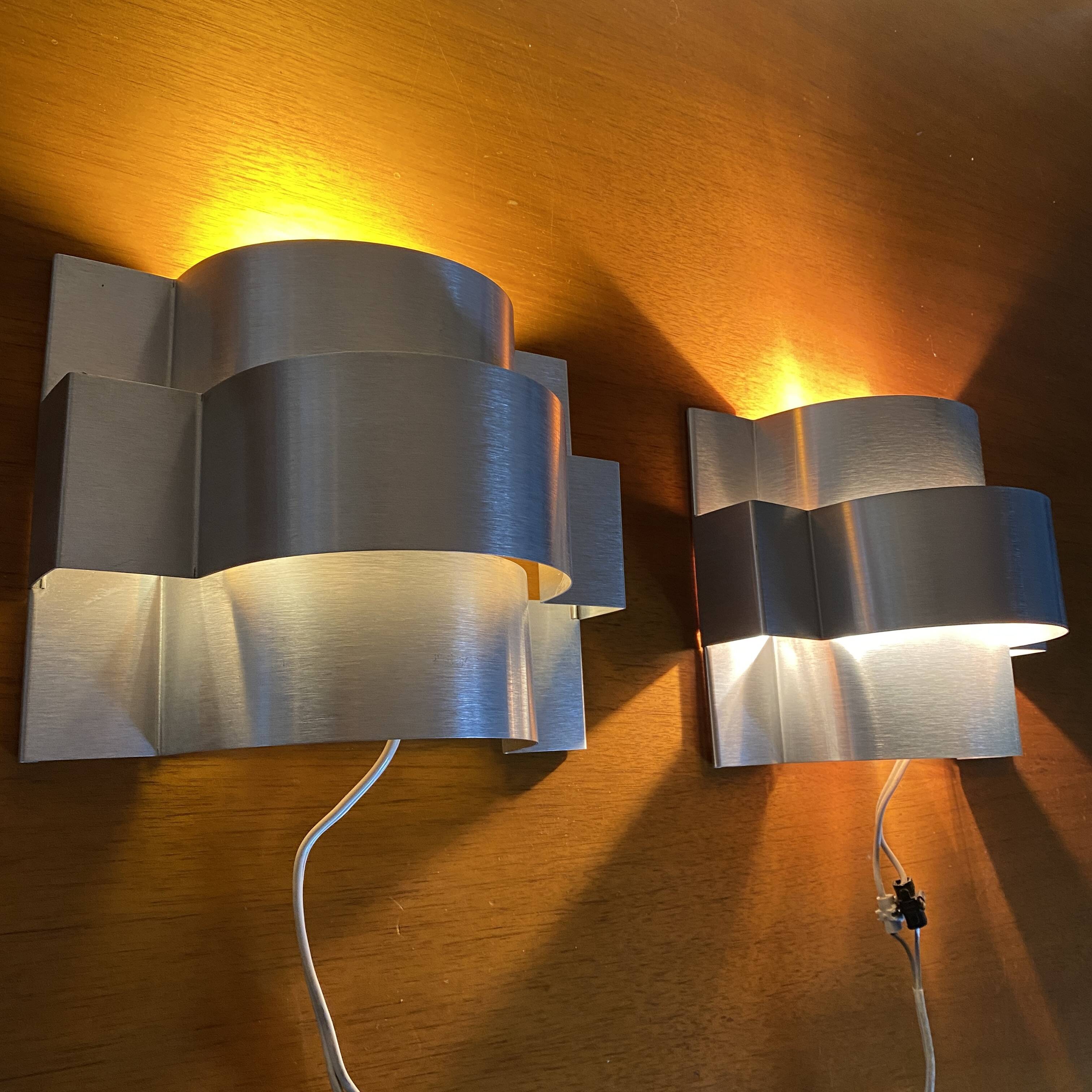 Pair of Max Sauze wall lights, Altaïr model, Late 1960.