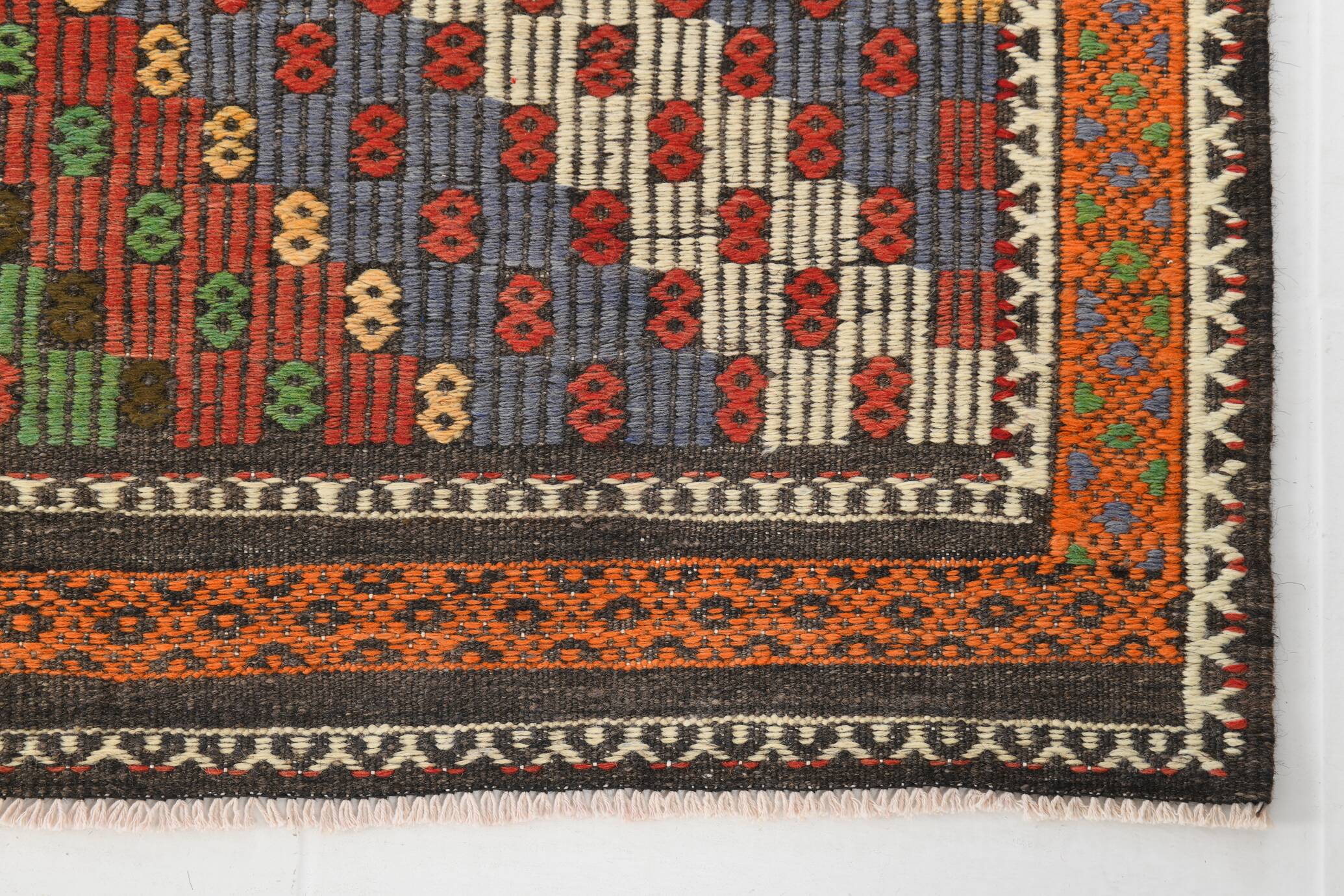 Blue & Green Tribal Vintage Kilim Rug, 177x314Cm
