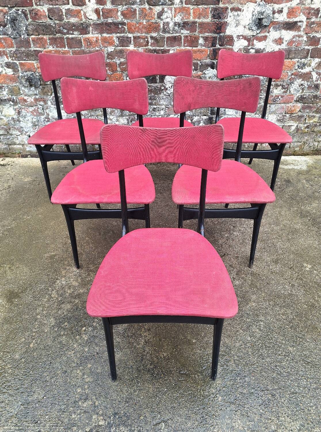 Set of 6 vintage Alfred Hendrickx chairs for Belform model S3