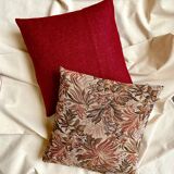 Coussin en jacquard à fleurs 40 cm