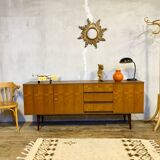 Vintage sideboard with metal legs