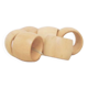 vintage set of wooden napkin rings x6