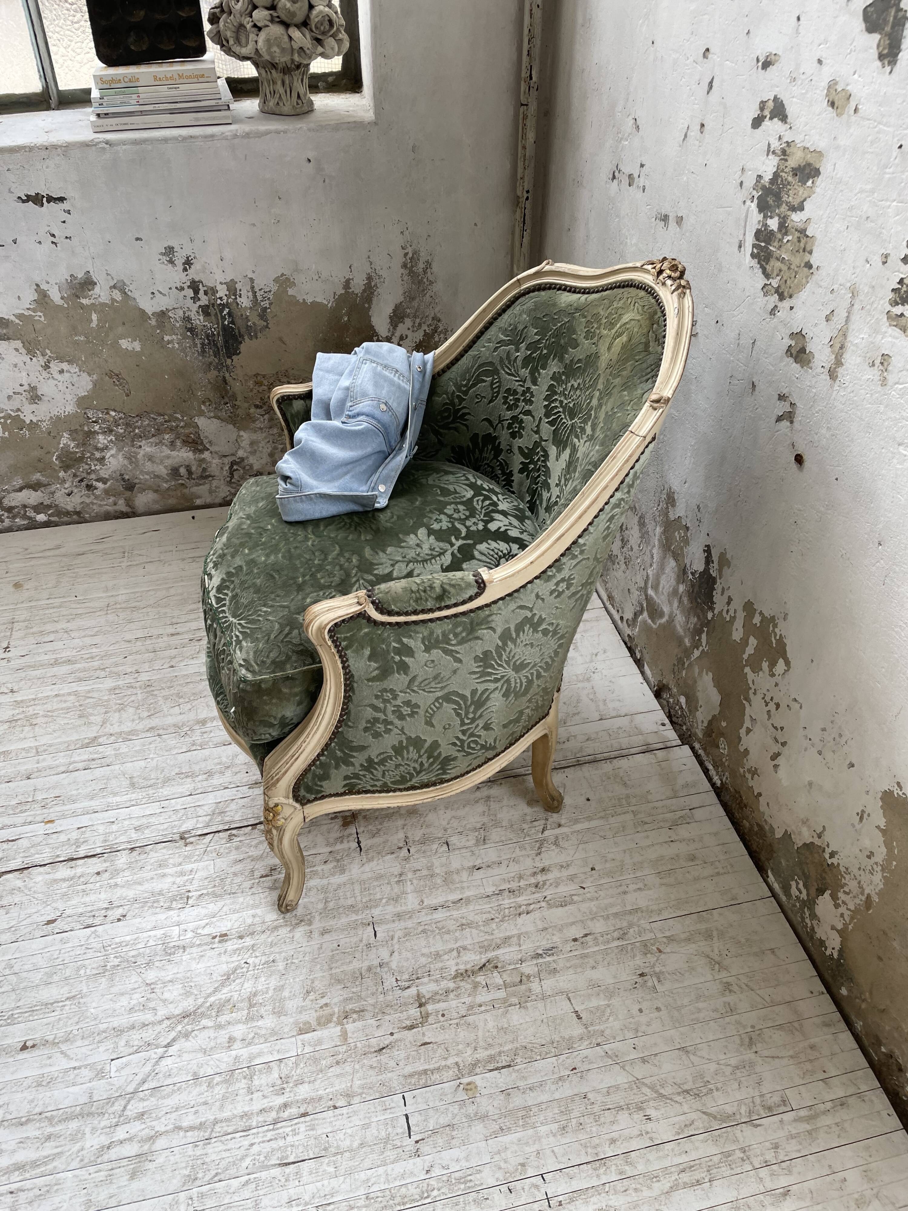 Louis XV shepherdess armchair