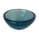 Beautiful and heavy blue bubbled glass cup