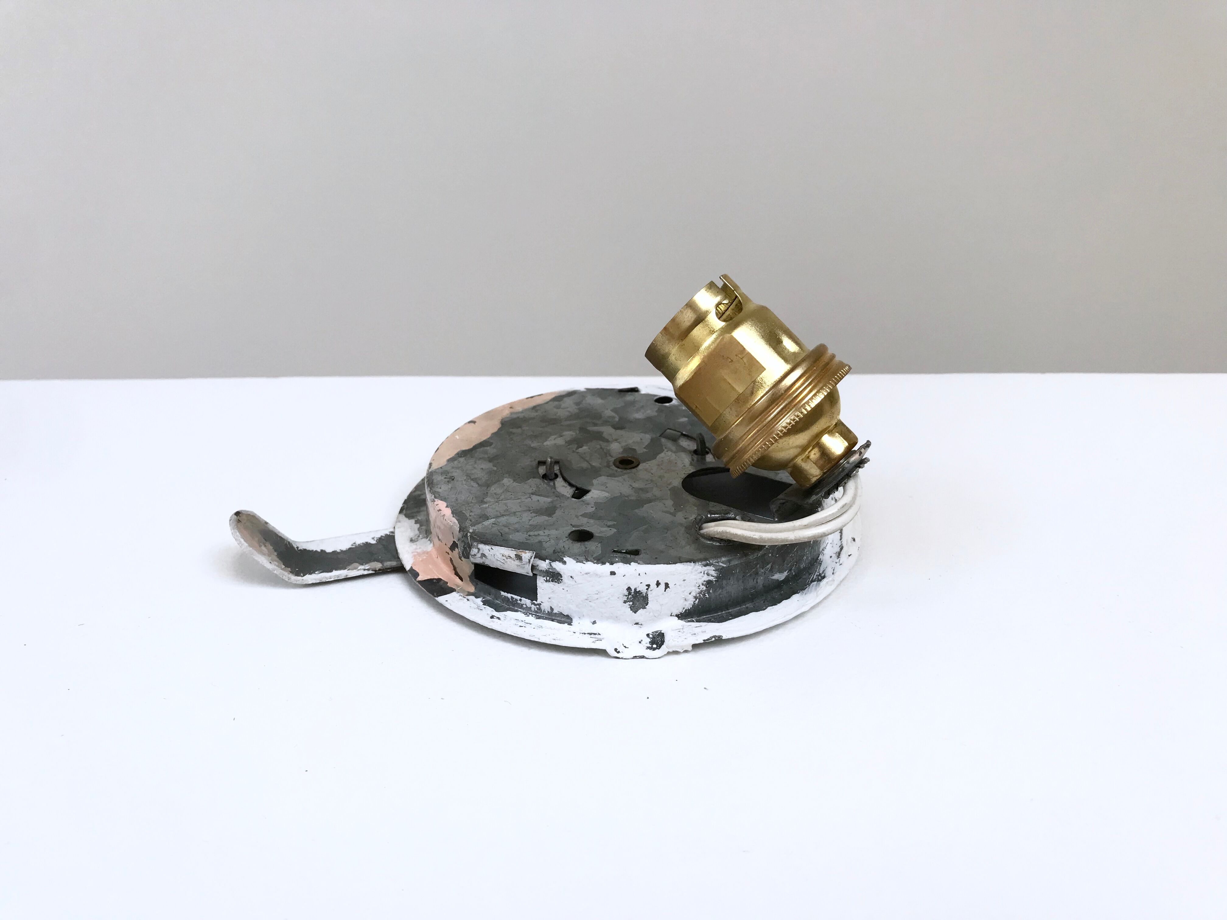 Vintage opaline round ceiling light