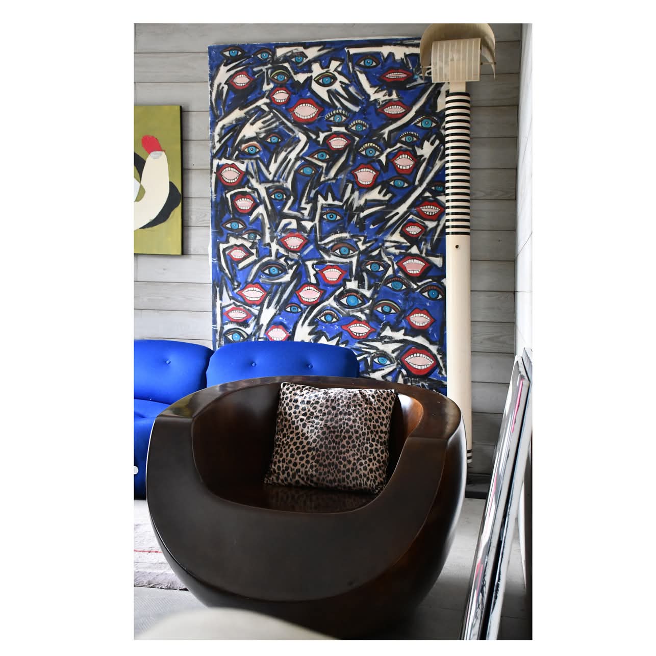 Pair of Moon armchairs in fibreglass