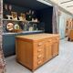 Renovated oak workbench island