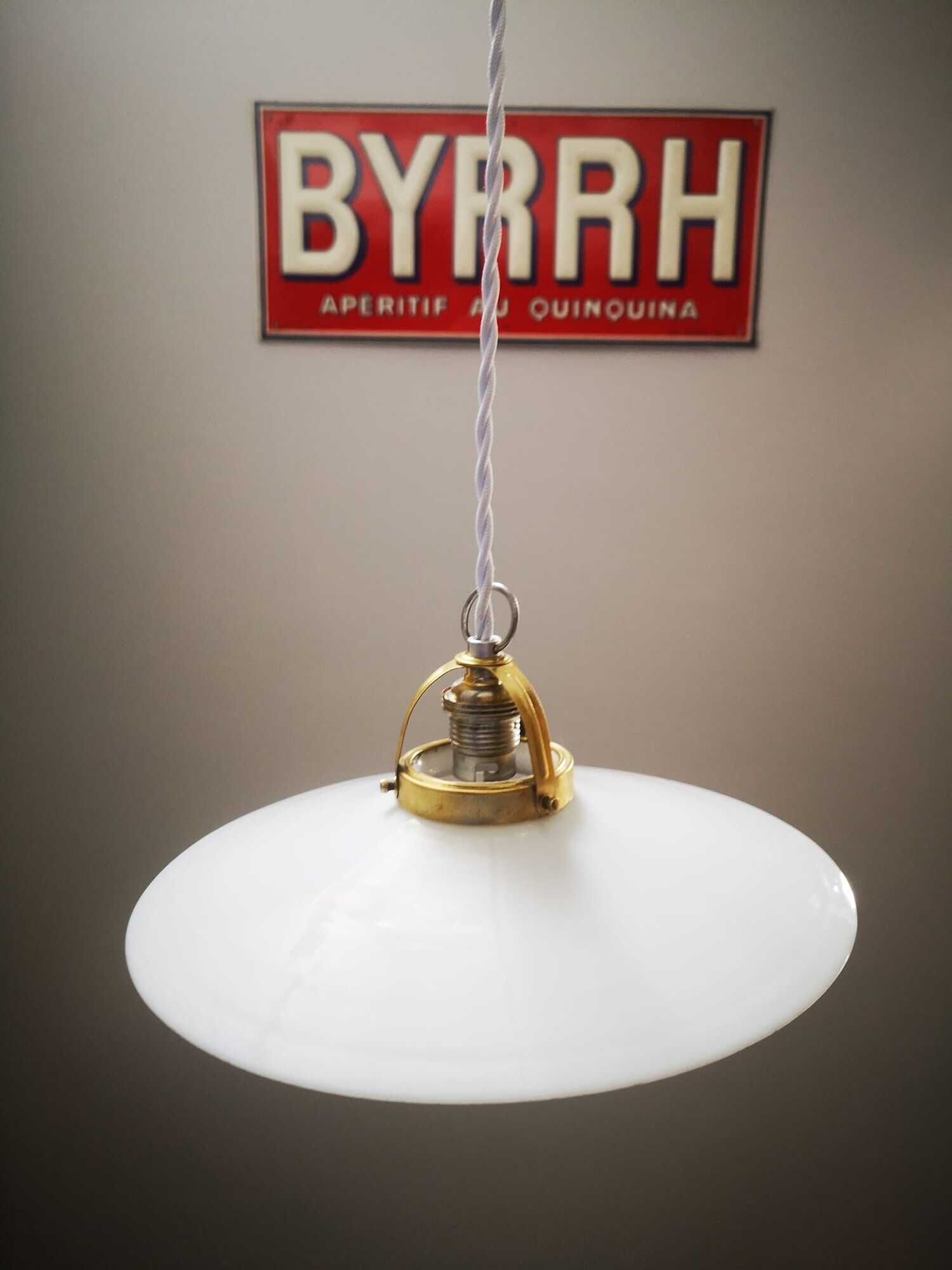 Pendant lampshade opaline