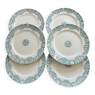 Antique flat plates, Longchamp Antonia ironstone.