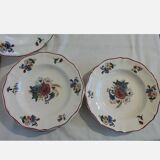 5 hollow plates Sarreguemines model Agreste