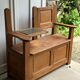 Singing bench / bench with storage chest in solid oak