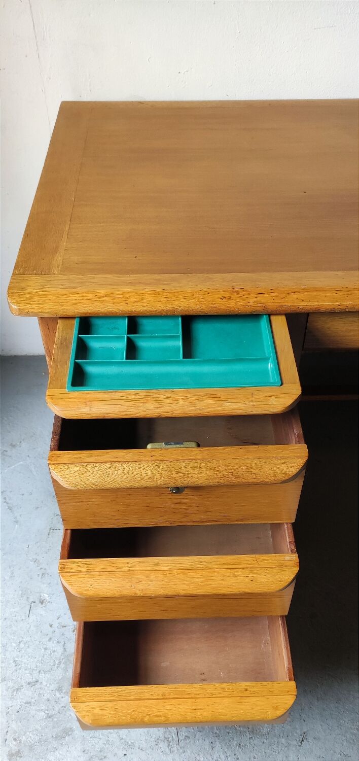 Scandinavian light oak desk