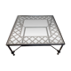 Table de salon fer forgé 120x120 cm