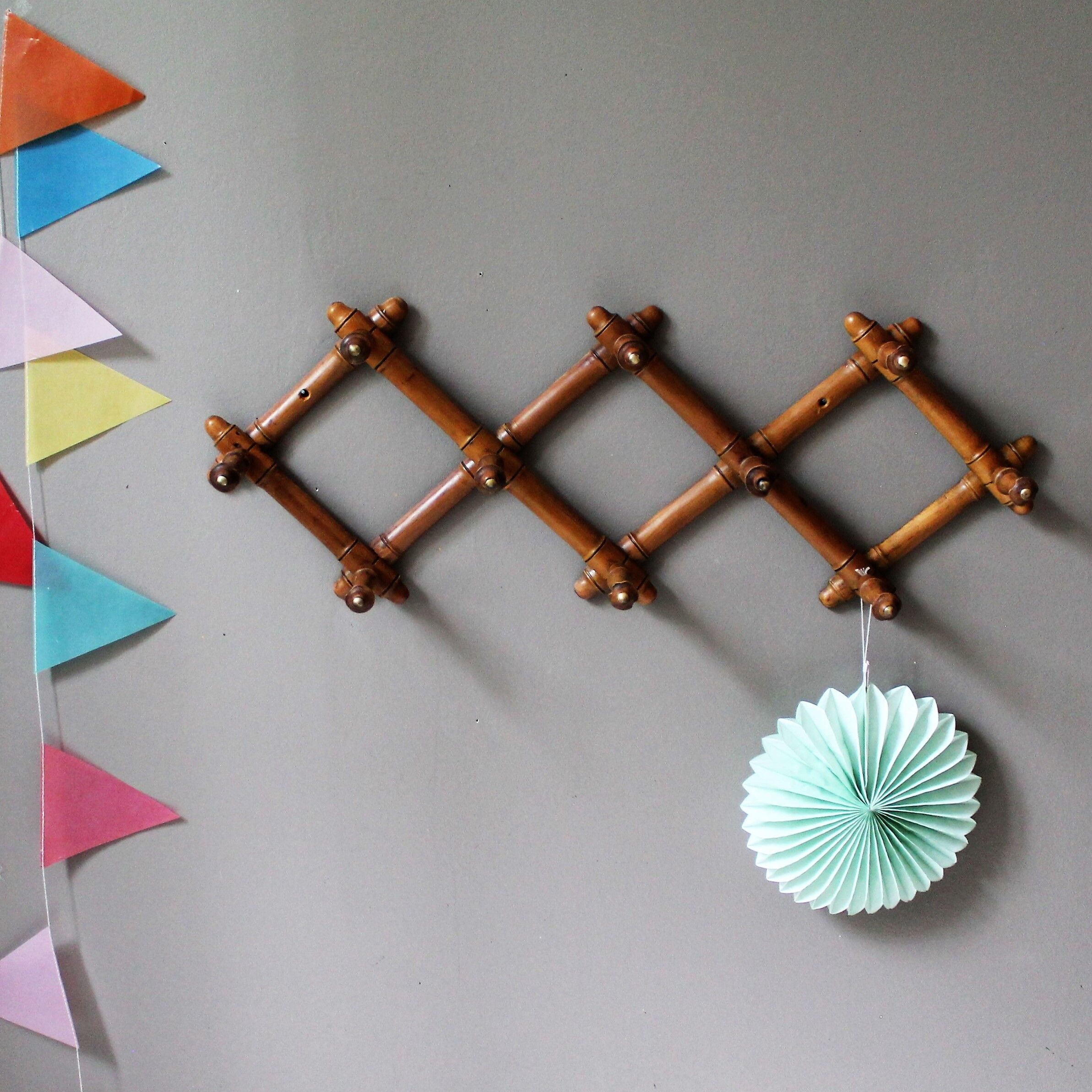 1940s bamboo coat racks