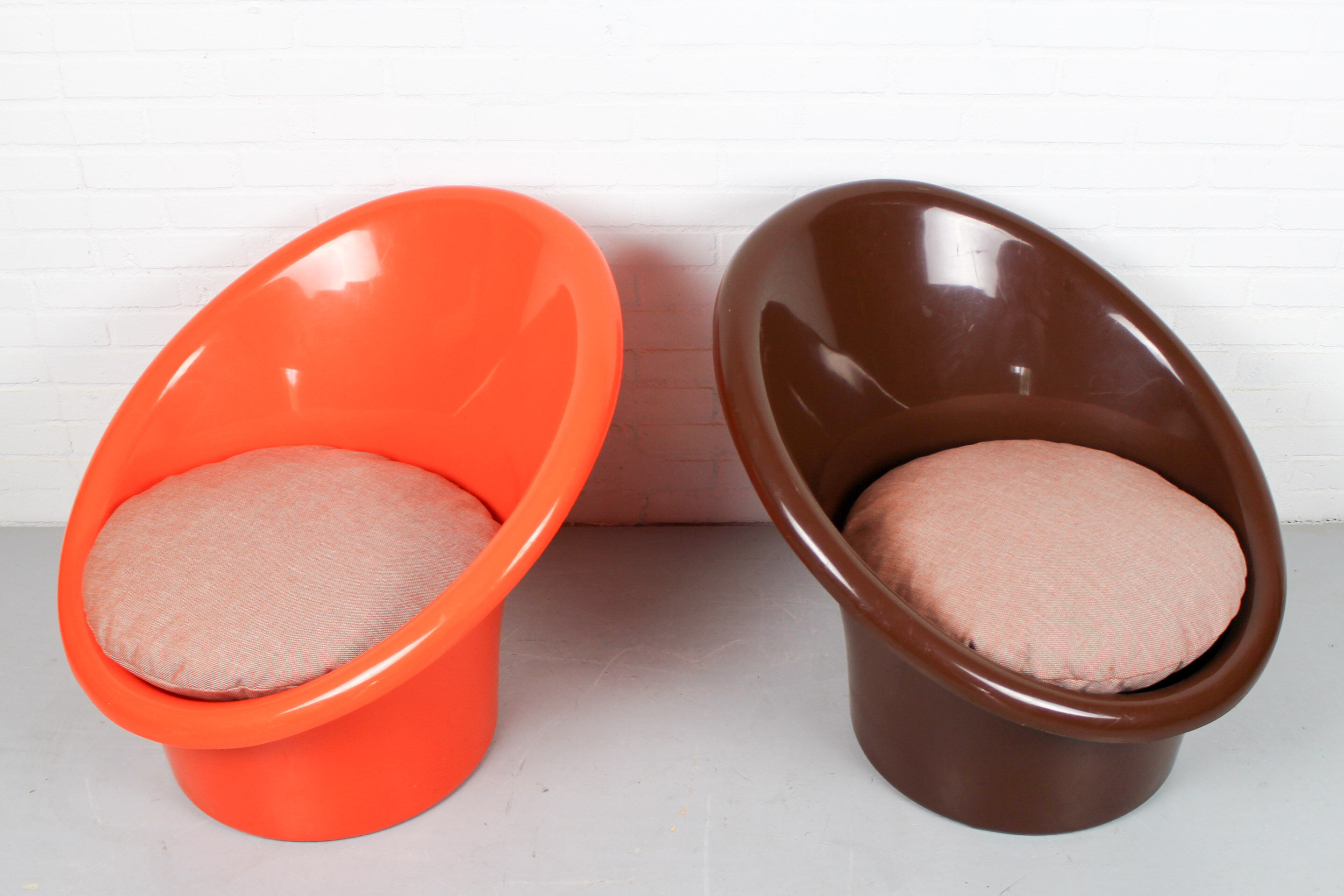 Pair of 2 Skopa lounge chairs by Ole Gjerløv Knudsen & Torben Lind for IKEA, 1970s