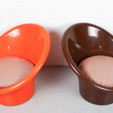 Pair of 2 Skopa lounge chairs by Ole Gjerløv Knudsen & Torben Lind for IKEA, 1970s