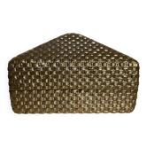 Boite pyramide céramique dorée 1960 travail italien dlg Fornaseetti Ponti